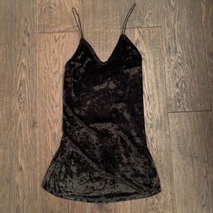 Crushed velvet dress